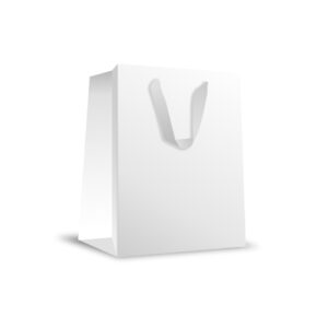 MFL2 - Sacola PP com verniz e alça cetim - Branco