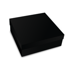CPQM - Caixa presente quadrada média - Preta
