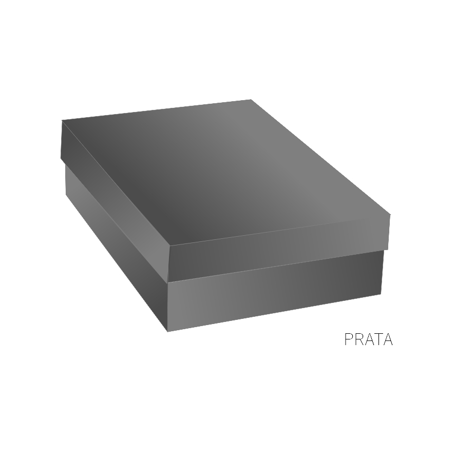 CPR - Caixa presente retangular - Prata