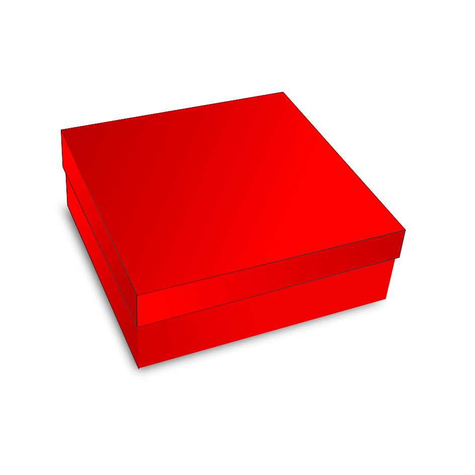 CPQM - Caixa presente quadrada média - Vermelha