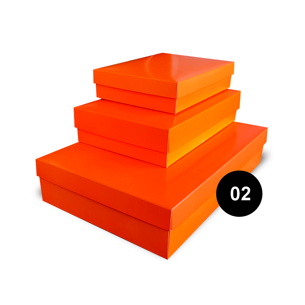 5500M - Caixa presente retangular gofrada M - Cor 02