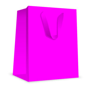 MFL33 - Sacola M com verniz e alça cetim - Rosa