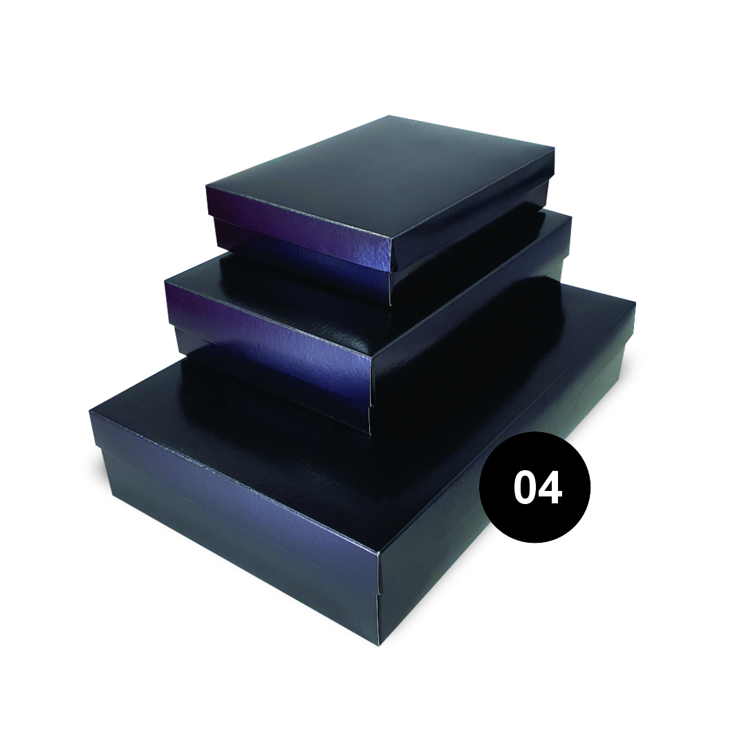 5500G - Caixa presente retangular gofrada G - Cor 04