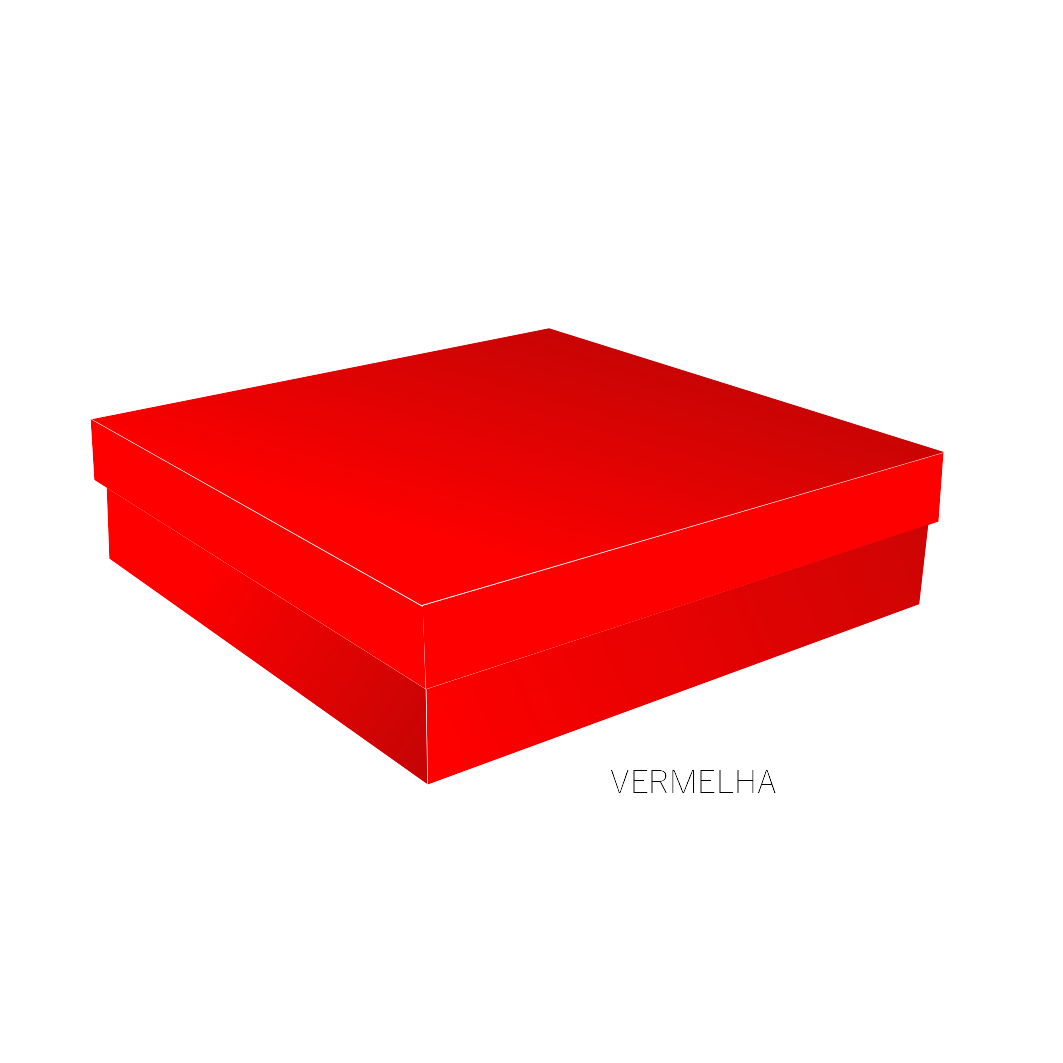 CPQG - Caixa presente quadrada G - Vermeha