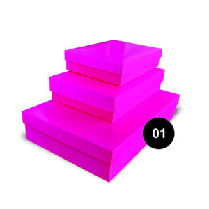 5500P - Caixa presente retangular gofrada P - Cor 01